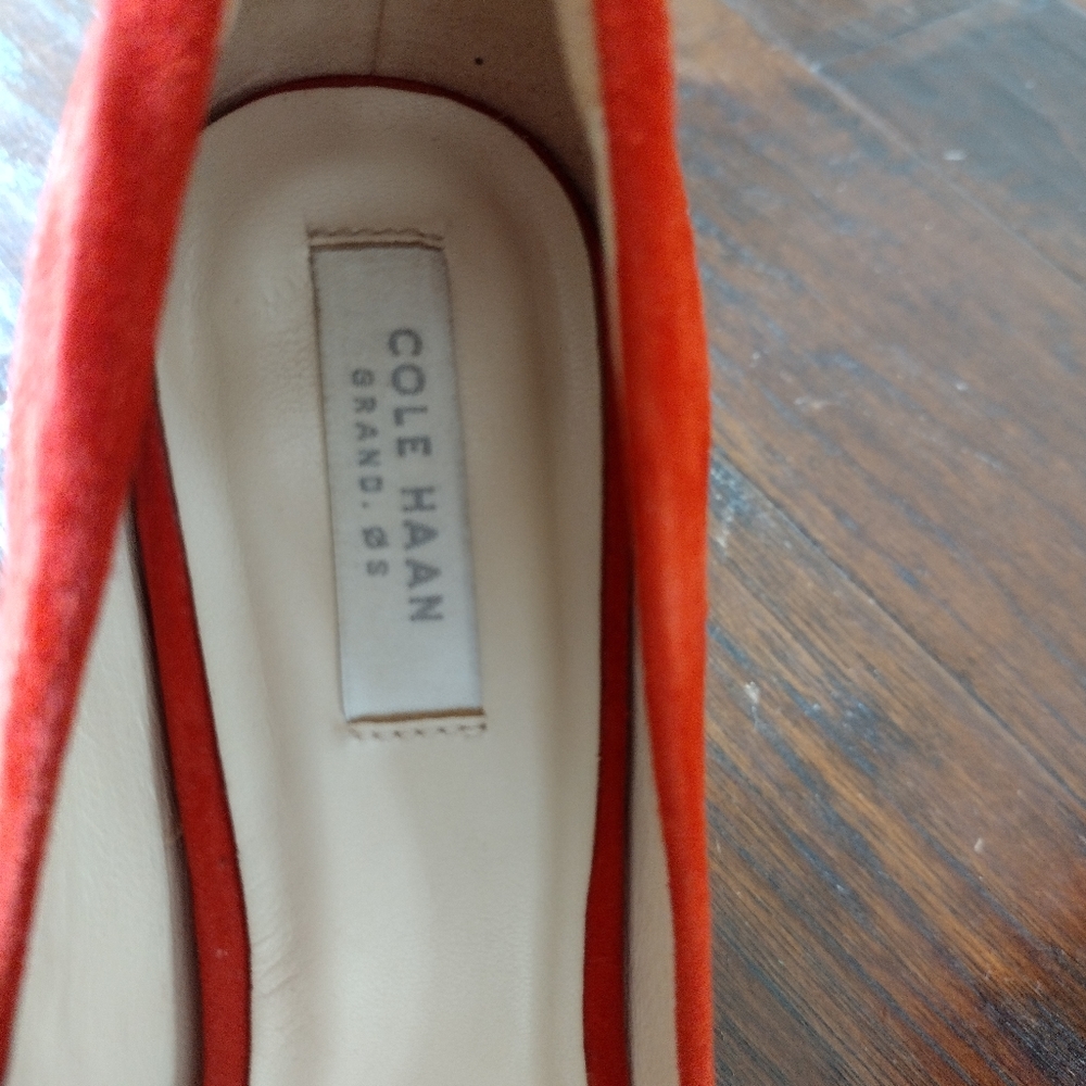 Cole Haan Red Suede Heels - Picture 7 of 10